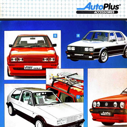 Folleto de accesorios de Autoplus para Golf MK2 (archivo PDF)