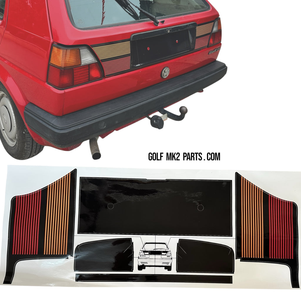 Heck decor sticker set Kamei style. Heckblende