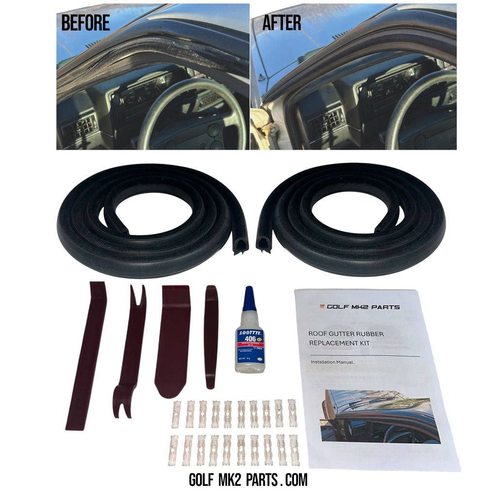 Kit de reemplazo de goma para canalones de techo de Golf y Jetta MK2 (191853705)