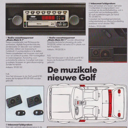 Folleto de accesorios Votex para Golf MK2 (archivo PDF)