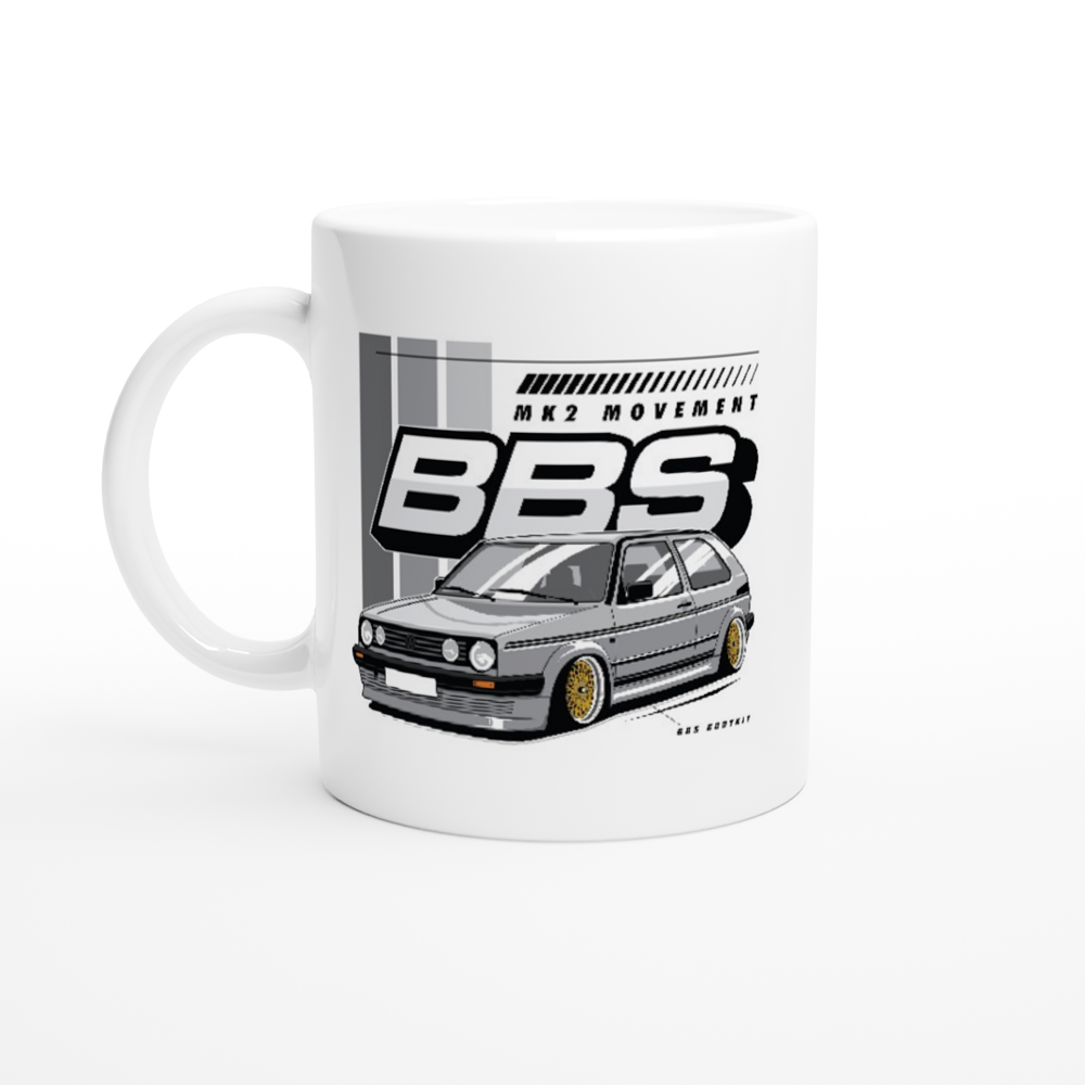 MK2Movement BBS White 11oz Ceramic Mug